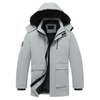 Hooded Winter Fleece Jacket Custom Logo Men Outdoor Thick Windbreaker Coat