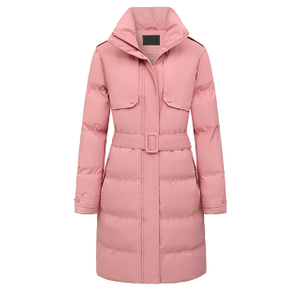 Wholesale Winter Puffer Jacket Ladies Warm Hooded Padded Clothes Slim Long Down Winter Jackets Coats