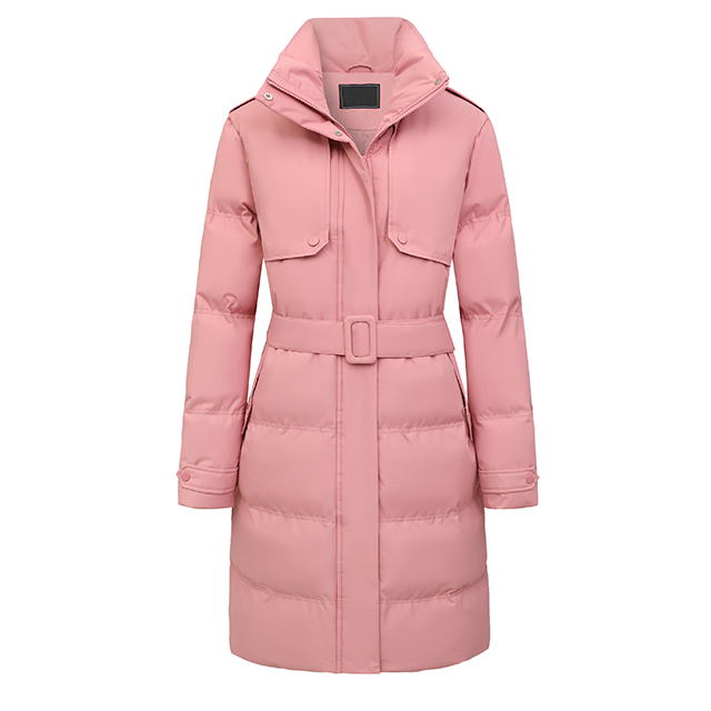 Wholesale Winter Puffer Jacket Ladies Warm Hooded Padded Clothes Slim Long Down Winter Jackets Coats