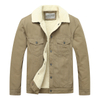Wholesale Men Winter Thickened Warm Fleece Parka Men Outwear Jacket