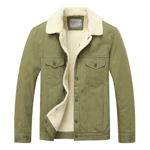 Wholesale Men Winter Thickened Warm Fleece Parka Men Outwear Jacket