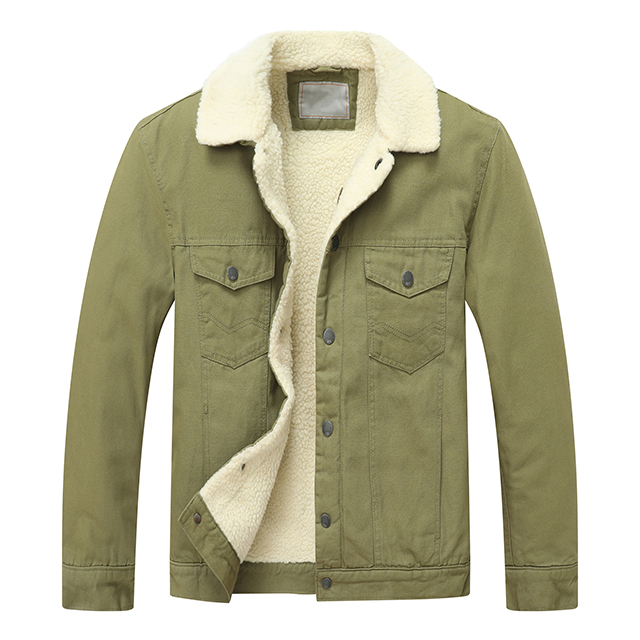Wholesale Men Winter Thickened Warm Fleece Parka Men Outwear Jacket