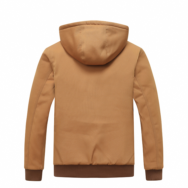 Wholesale Men Winter Thickened Warm Fleece Parka Men Outwear Hoodie Jacket