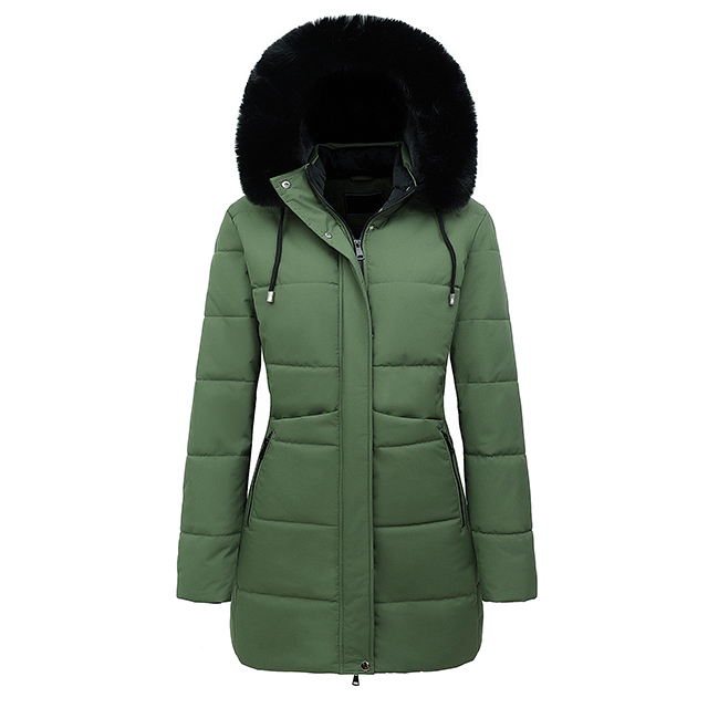 Wholesale Winter Puffer Jacket Ladies Warm Hooded Padded Clothes Women Slim Long Jackets Coats