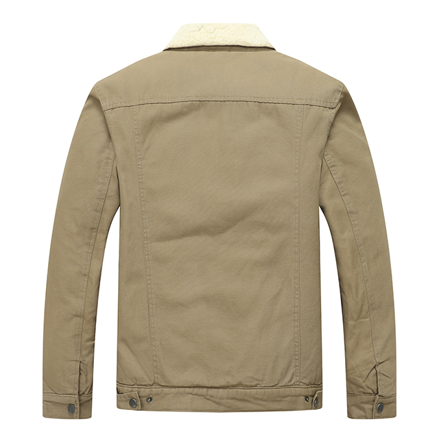 Wholesale Men Winter Thickened Warm Fleece Parka Men Outwear Jacket