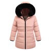Wholesale Custom Winter Puffer Jacket Girls Warm Hooded Clothes Kids Slim Down Jackets Coats
