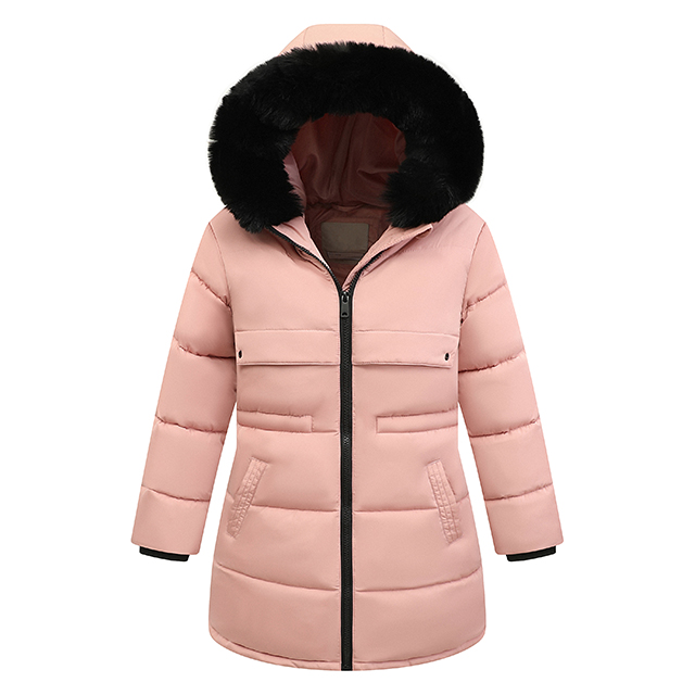 Wholesale Custom Winter Puffer Jacket Girls Warm Hooded Clothes Kids Slim Down Jackets Coats