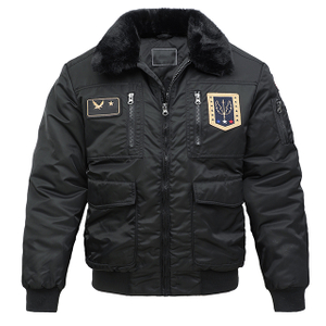 Blank Winter Plus Size Bomber Jacket Custom Men's Flight Jackets Coats