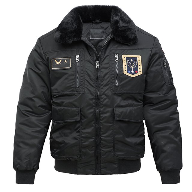 Blank Winter Plus Size Bomber Jacket Custom Men's Flight Jackets Coats