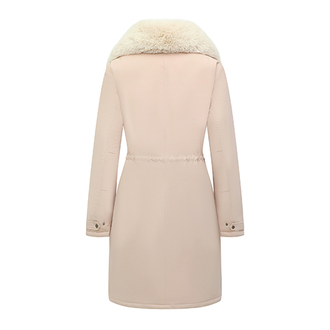Wholesale Custom Faux Fur Collar Slim-Fit Long Winter Puffer Jackets Women's Coats for Ladies Women