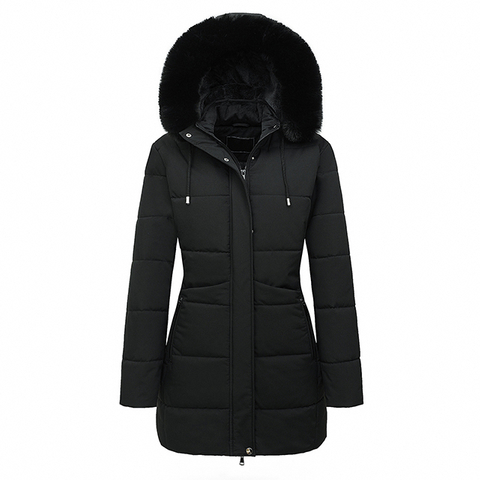Wholesale Winter Puffer Jacket Ladies Warm Hooded Padded Clothes Women Slim Long Jackets Coats
