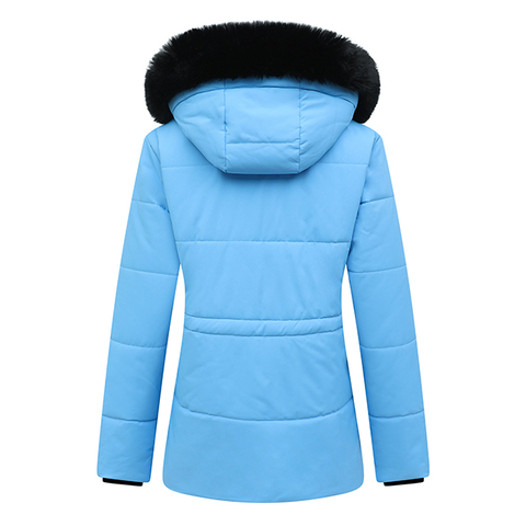 Wholesale Women's Winter Fox Fur-Trim Hooded Down Jacket Long Parka Puffer Coat