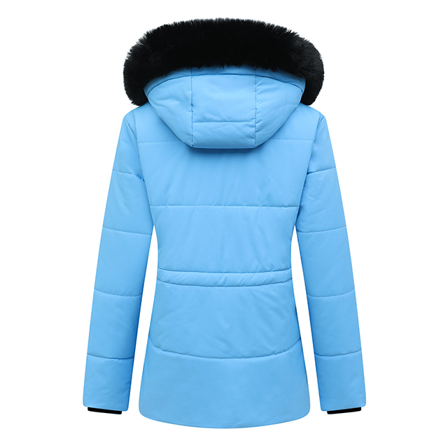 Wholesale Women's Winter Fox Fur-Trim Hooded Down Jacket Long Parka Puffer Coat