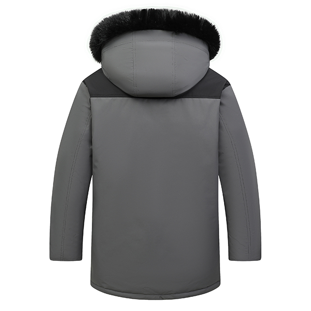 Wholesale Custom Winter Male Padded Man Coat Jacket Thick Warm Fur Hooded Men Parka