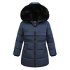 Wholesale Custom Winter Puffer Jacket Girls Warm Hooded Clothes Kids Slim Down Jackets Coats