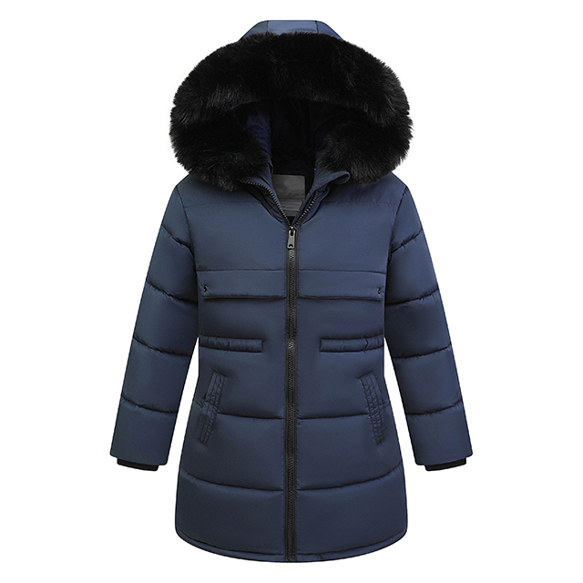 Wholesale Custom Winter Puffer Jacket Girls Warm Hooded Clothes Kids Slim Down Jackets Coats