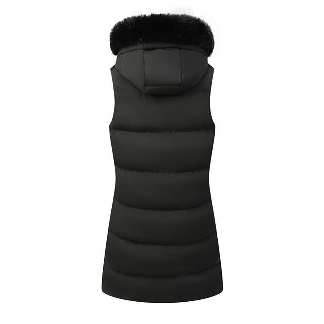 Wholesale Custom Womens Fashion Coats Hooded Sleeveless Jackets Long Down Puffer Vest for Female