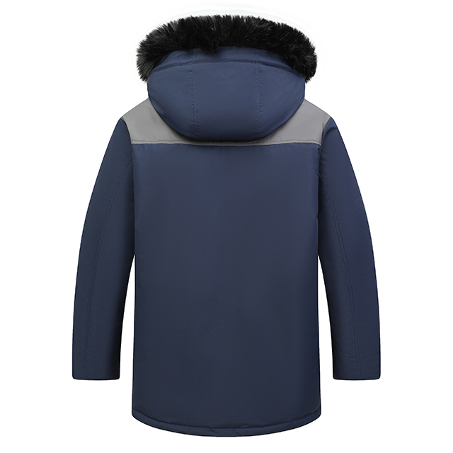 Wholesale Custom Winter Male Padded Man Coat Jacket Thick Warm Fur Hooded Men Parka