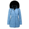 Wholesale Winter Puffer Jacket Ladies Warm Hooded Padded Clothes Women Slim Long Jackets Coats