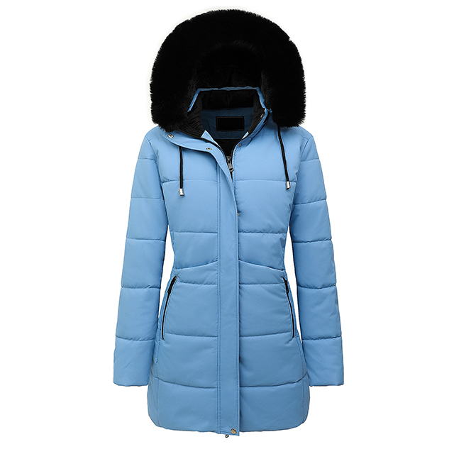 Wholesale Winter Puffer Jacket Ladies Warm Hooded Padded Clothes Women Slim Long Jackets Coats