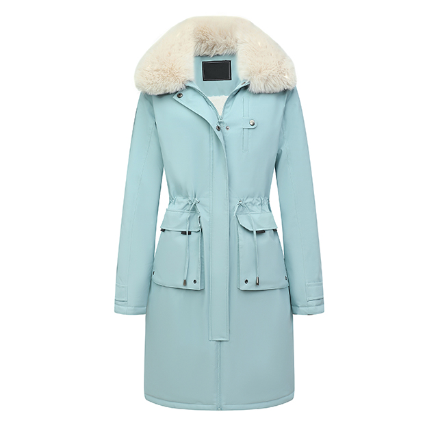 Wholesale Custom Faux Fur Collar Slim-Fit Long Winter Puffer Jackets Women's Coats for Ladies Women