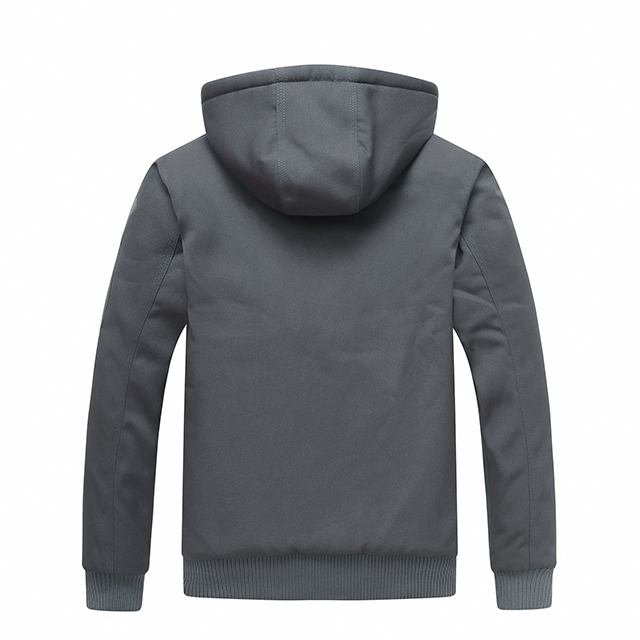 Wholesale Men Winter Thickened Warm Fleece Parka Men Outwear Hoodie Jacket