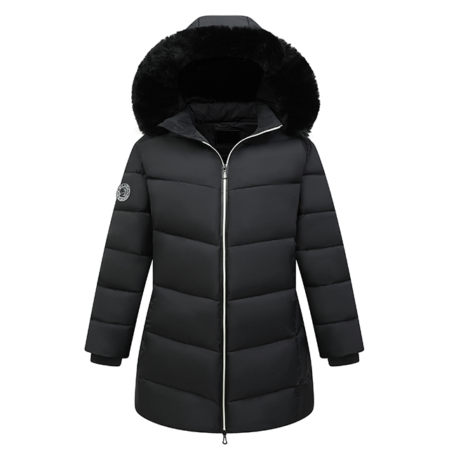 Wholesale Custom Design Ladies Jacket Winter Fur Long Coats for