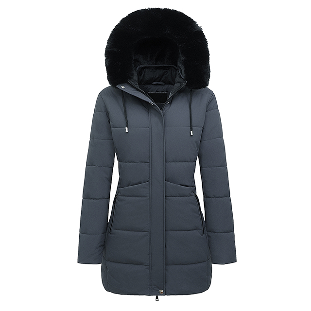 Wholesale Winter Puffer Jacket Ladies Warm Hooded Padded Clothes Women Slim Long Jackets Coats