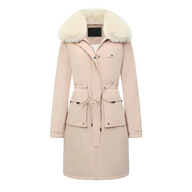Wholesale Custom Faux Fur Collar Slim-Fit Long Winter Puffer Jackets Women's Coats for Ladies Women