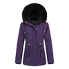 Wholesale Women's Winter Fox Fur-Trim Hooded Down Jacket Long Parka Puffer Coat