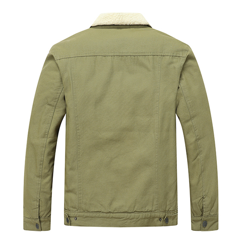 Wholesale Men Winter Thickened Warm Fleece Parka Men Outwear Jacket