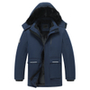 Hooded Winter Fleece Jacket Custom Logo Men Outdoor Thick Windbreaker Coat