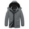 Hooded Winter Fleece Jacket Custom Logo Men Outdoor Thick Windbreaker Coat