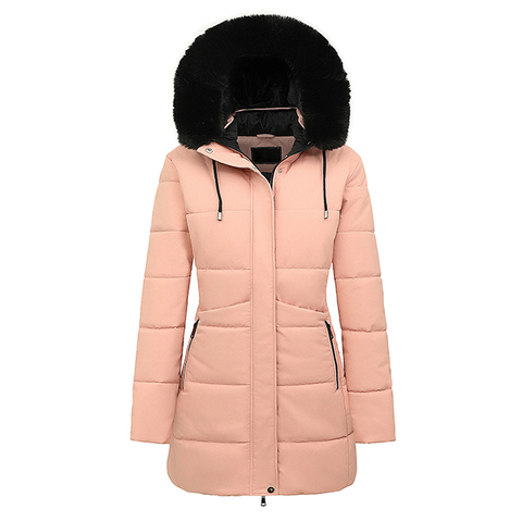 Wholesale Winter Puffer Jacket Ladies Warm Hooded Padded Clothes Women Slim Long Jackets Coats