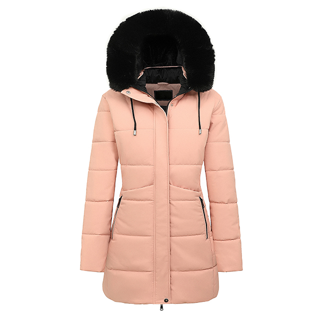 Wholesale Winter Puffer Jacket Ladies Warm Hooded Padded Clothes Women Slim Long Jackets Coats