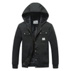 Wholesale Men Winter Thickened Warm Fleece Parka Men Outwear Hoodie Jacket