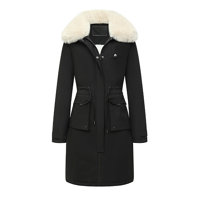 Wholesale Custom Faux Fur Collar Slim-Fit Long Winter Puffer Jackets Women's Coats for Ladies Women