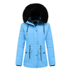 Wholesale Women's Winter Fox Fur-Trim Hooded Down Jacket Long Parka Puffer Coat
