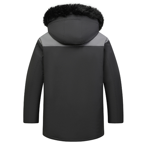 Wholesale Custom Winter Male Padded Man Coat Jacket Thick Warm Fur Hooded Men Parka
